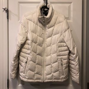 Lands End Down Jacket in ivory.